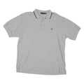 NAUTICA Mens Grey Polo Shirt XL Cotton Short Sleeve Plain Classic Fit