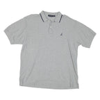NAUTICA Mens Grey Polo Shirt XL Cotton Short Sleeve Plain Classic Fit
