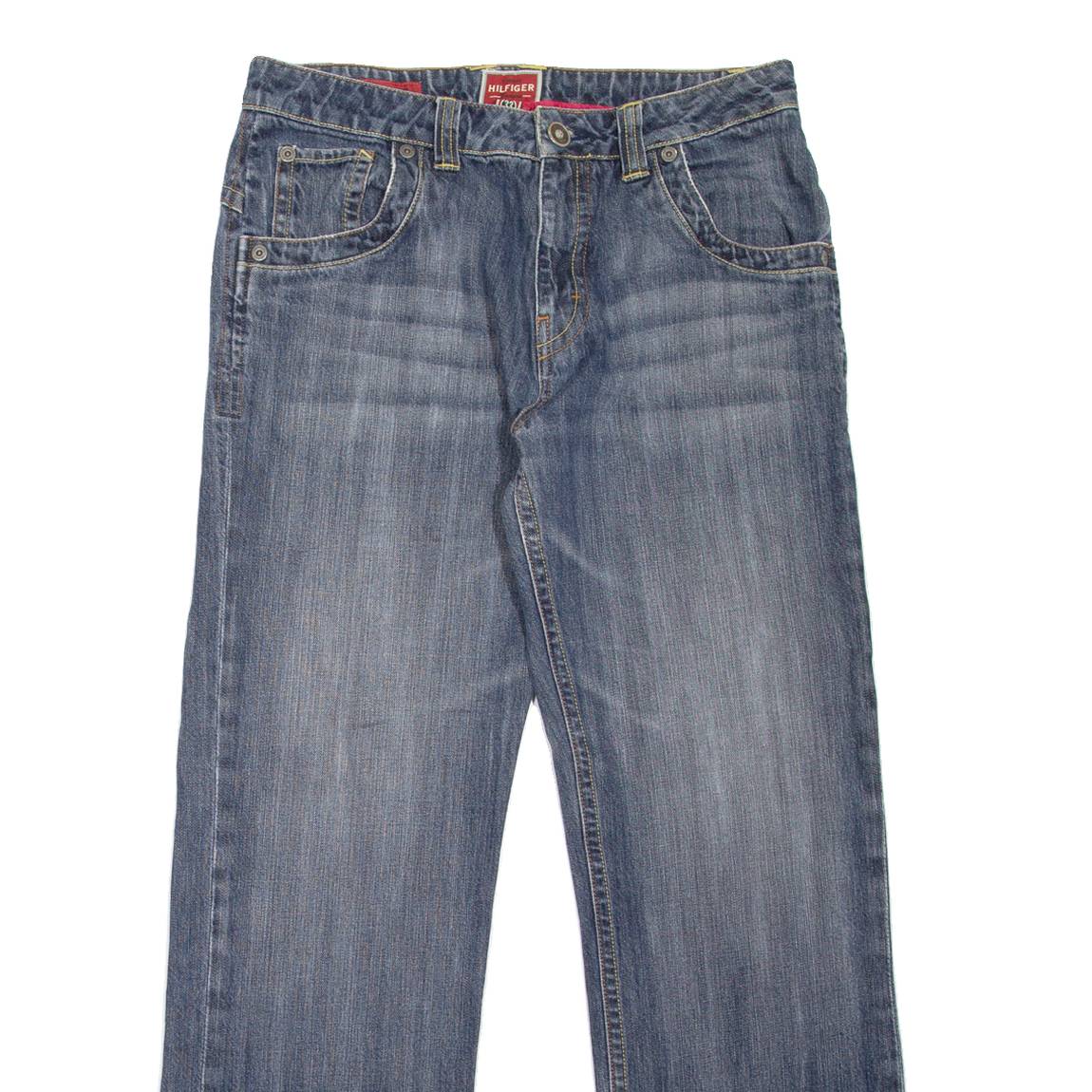 TOMMY HILFIGER Gage Fit Mens Jeans Blue Regular Skinny Stone Wash W33 L31