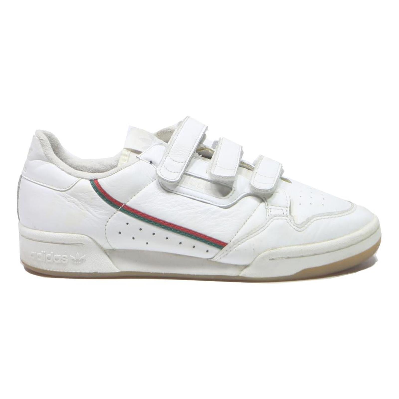 ADIDAS Continental 80 Mens Low Top Trainers Leather UK 8 White Casual Retro