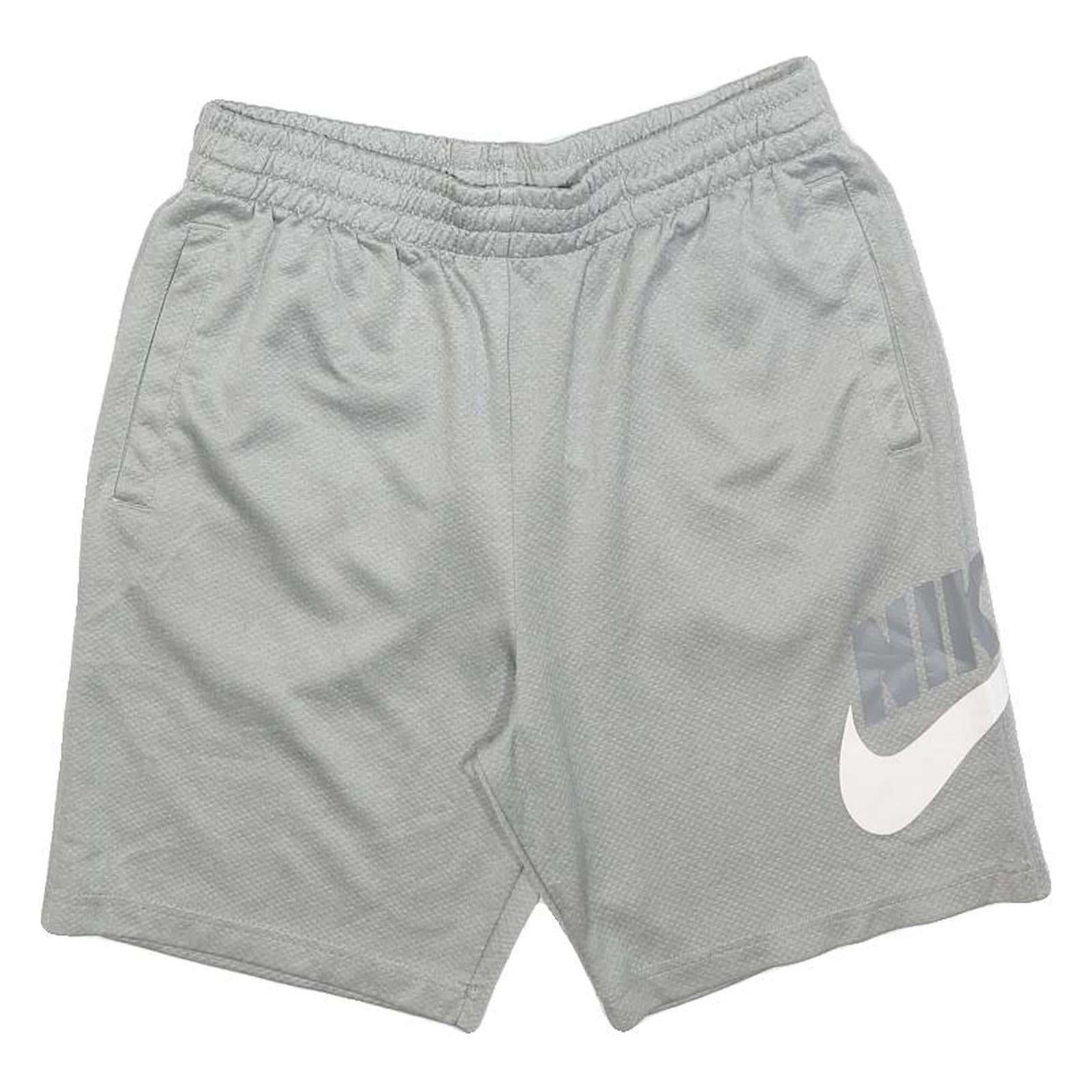 NIKE Mens Casual Grey Shorts S W28 Relaxed Fit Polyester Drawstring Pockets