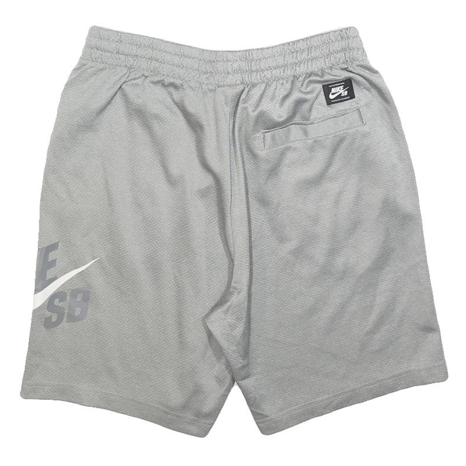 NIKE Mens Casual Grey Shorts S W28 Relaxed Fit Polyester Drawstring Pockets