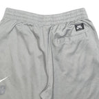 NIKE Mens Casual Grey Shorts S W28 Relaxed Fit Polyester Drawstring Pockets