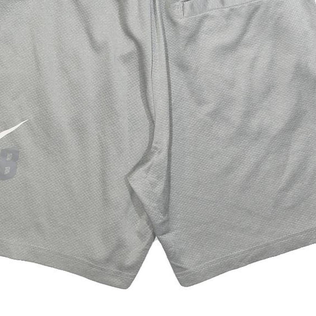 NIKE Mens Casual Grey Shorts S W28 Relaxed Fit Polyester Drawstring Pockets