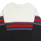VAN COURT Womens White Black Red Striped Jumper Crew Neck Basic Knit XL Wool