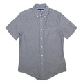 TOMMY HILFIGER Mens Grey Cotton Shirt XS Button-Down Collar Short Sleeve Casual