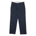 DICKIES Mens Cotton Blend Navy Slim Tapered Trousers W30 L30 Workwear Casual