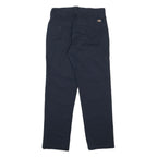 DICKIES Mens Cotton Blend Navy Slim Tapered Trousers W30 L30 Workwear Casual