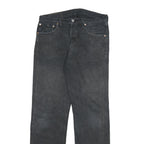 LEVI'S 501 Mens Black Regular Straight Denim W32 L31 Button Cotton Blend Jeans