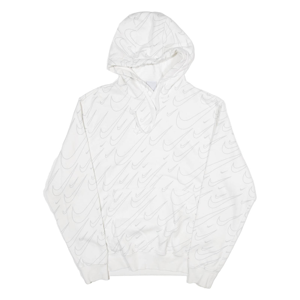 NIKE Womens White Hoodie S