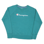 CHAMPION Mens Green Crew Neck M Cotton Blend Sweatshirt Casual Pullover