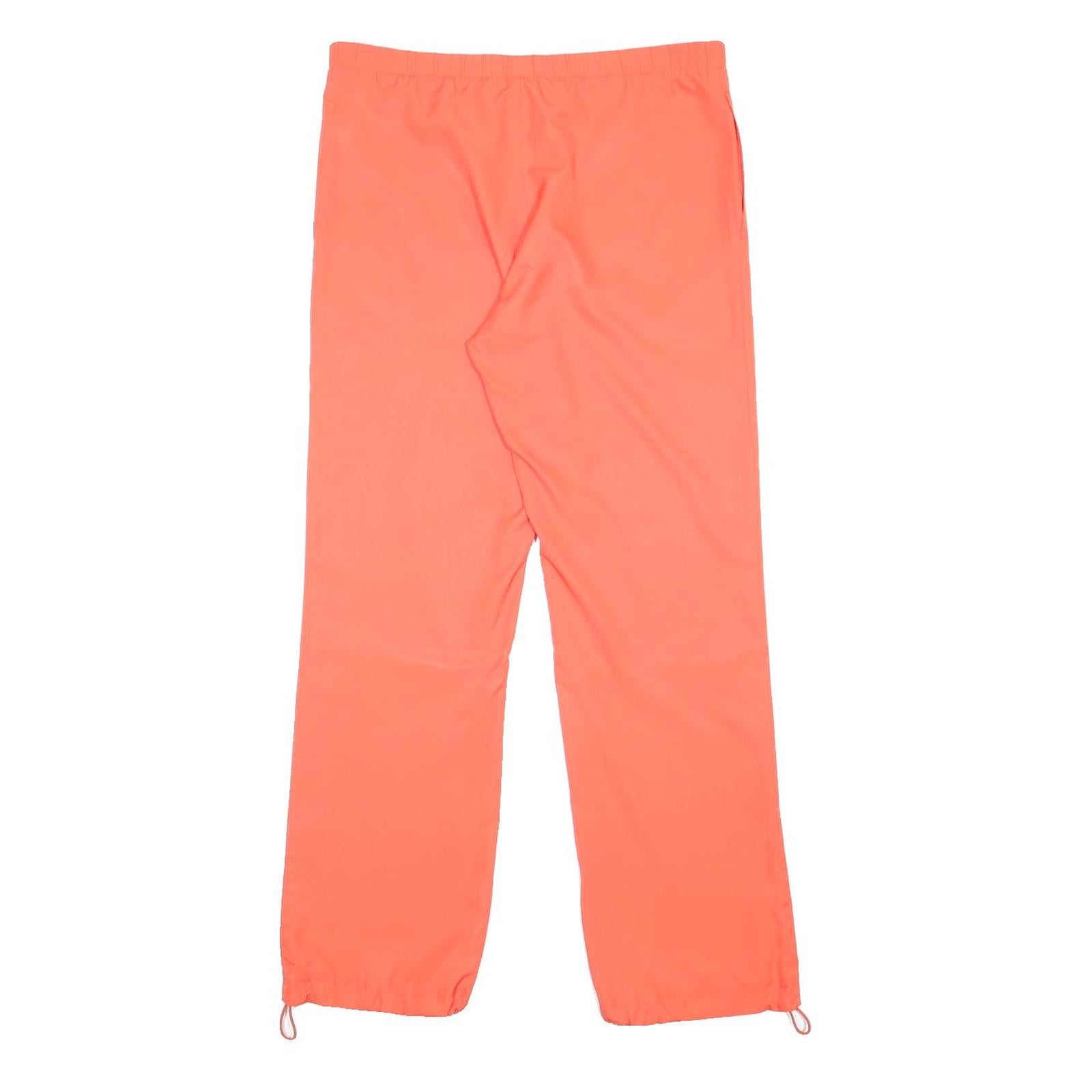 LACOSTE Womens Regular Fit Coral Polyester Trousers W32 L30 Zip Closure