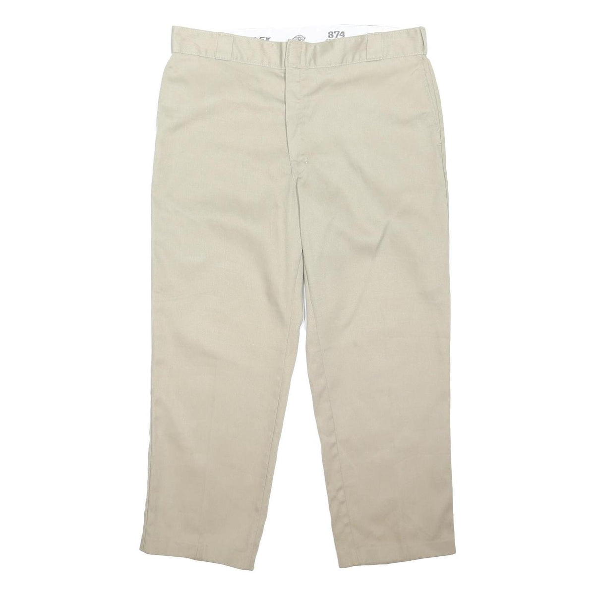 DICKIES Mens Beige Regular Fit Straight Leg Trousers W40 L28 Workwear Casual