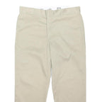 DICKIES Mens Beige Regular Fit Straight Leg Trousers W40 L28 Workwear Casual