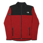 THE NORTH FACE Womens Red & Black Zip Jacket M Polyester Outdoor Casual Warm