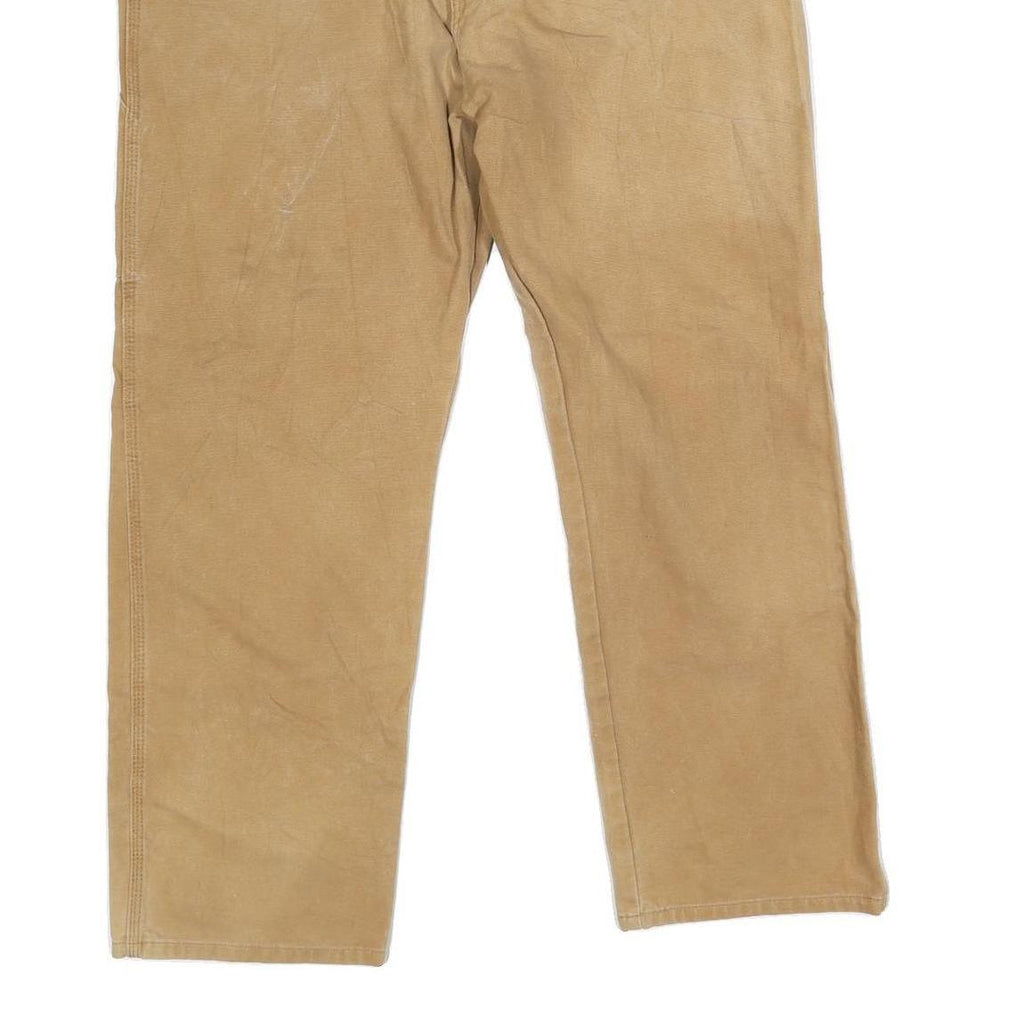 DICKIES Mens Jeans Beige Regular Straight Denim W38 L29 Workwear Zip Closure