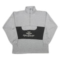 SKIPPER Mens Grey & Black Young Generation Half Zip Sweatshirt XL Cotton Blend