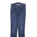 CALVIN KLEIN JEANS Womens Slim Blue Denim Stone Wash W26 L32 Stretch Zip