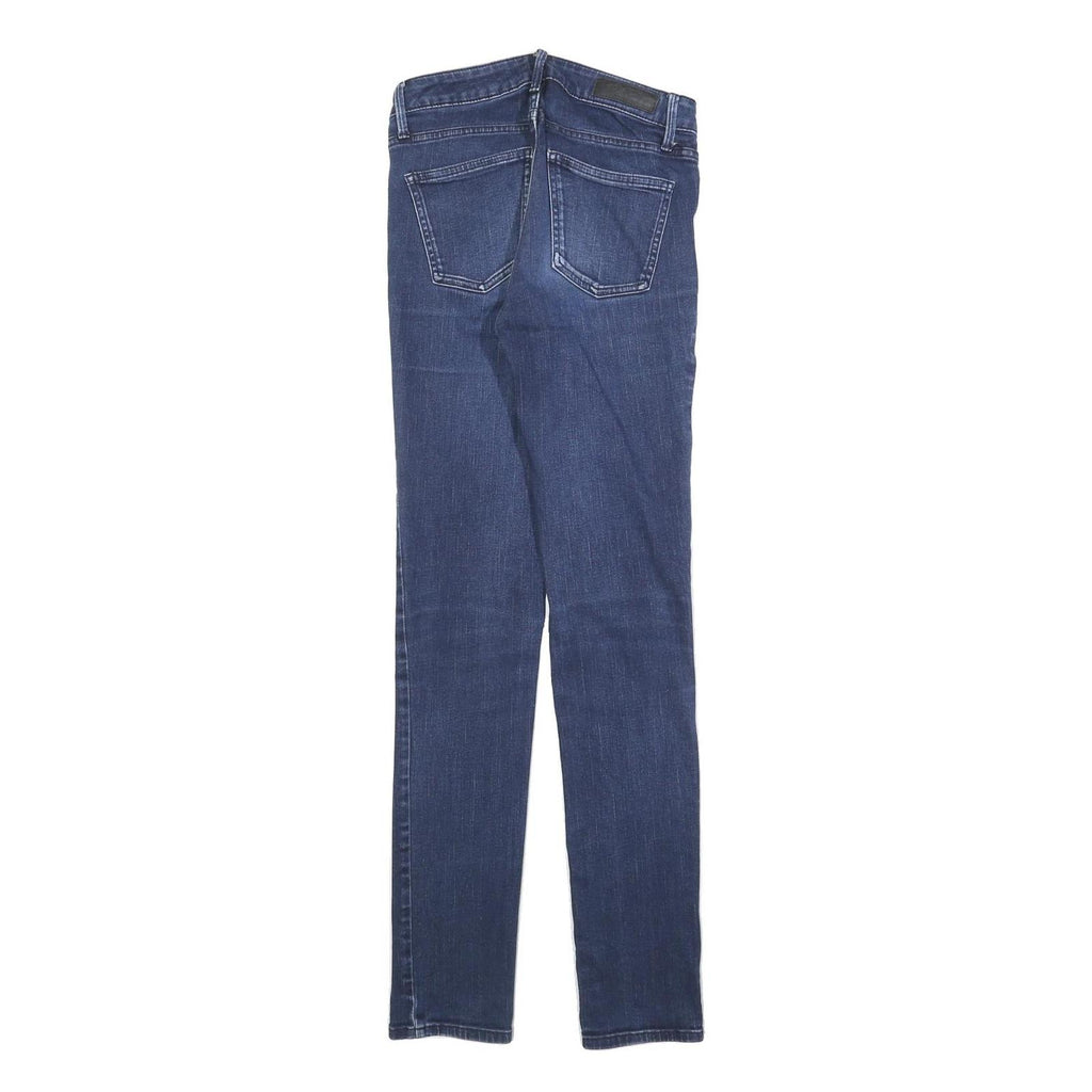 CALVIN KLEIN JEANS Womens Slim Blue Denim Stone Wash W26 L32 Stretch Zip