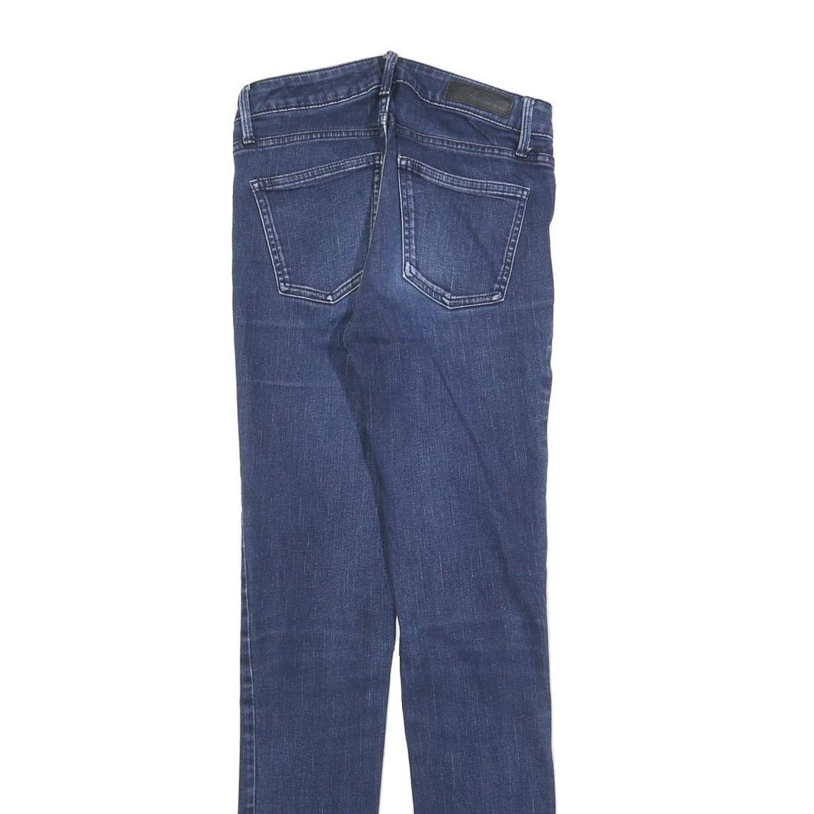 CALVIN KLEIN JEANS Womens Slim Blue Denim Stone Wash W26 L32 Stretch Zip