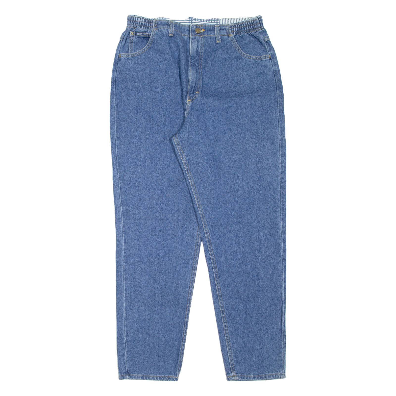 LEE Womens Jeans Blue Regular Mom W32 L32