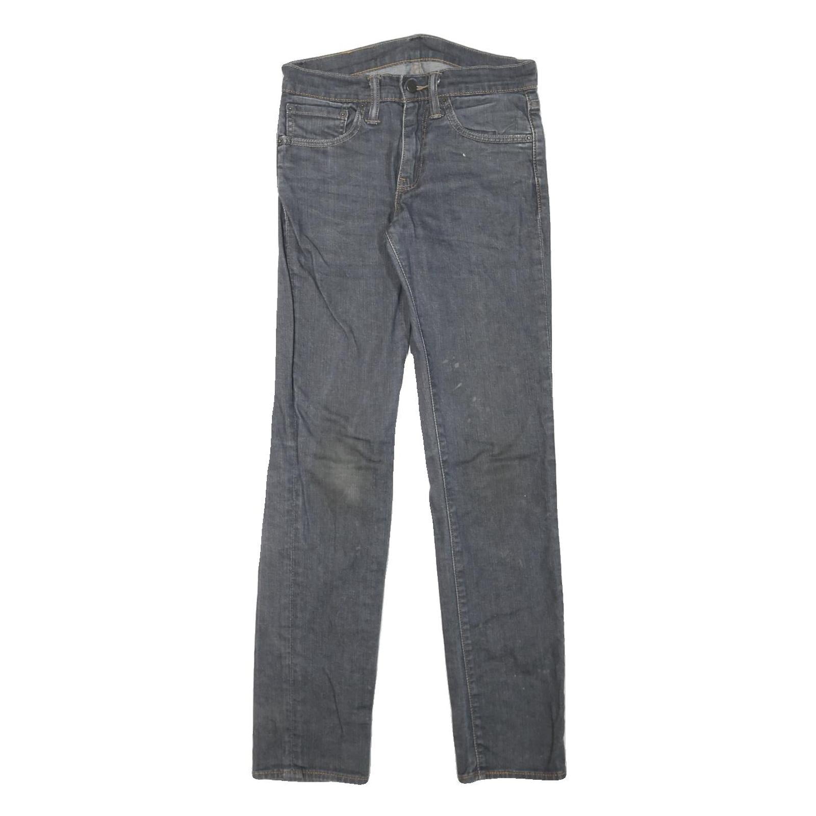 LEVI'S 511 Mens Jeans Blue Slim Skinny Denim Raw W28 L32 Zip Cotton Blend