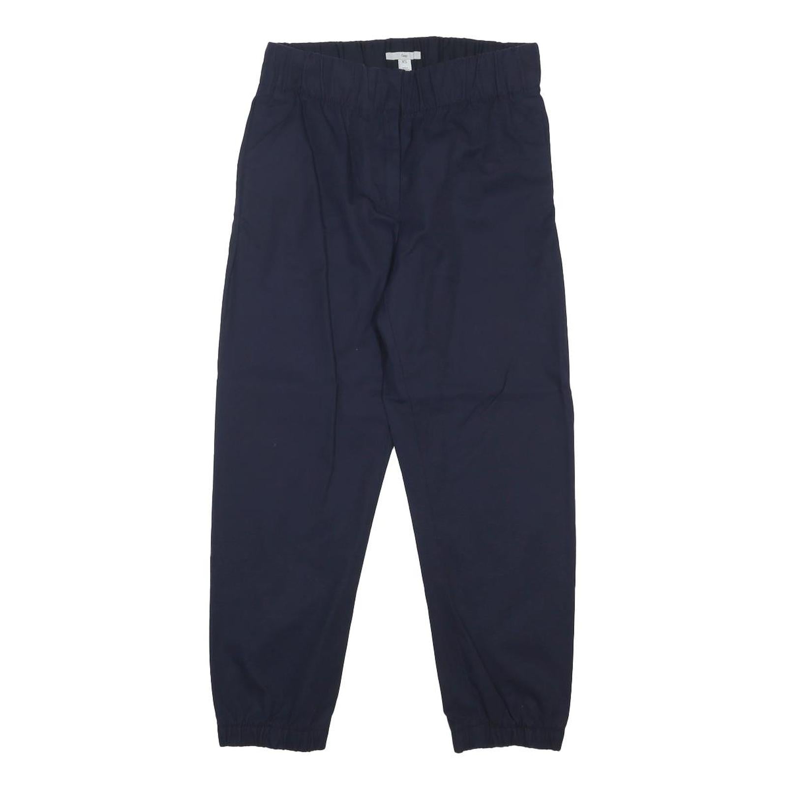 GAP Womens Cotton Navy Regular Fit Straight Trousers W26 L24 Zip Closure