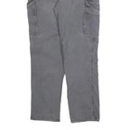 CARHARTT Mens Grey Relaxed Fit Cargo Trousers W38 L31 Durable Cotton Blend