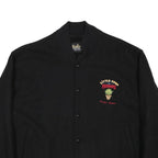 AUBURN Mens Black Little Shop Of Horrors Wool Blend Bomber Jacket XL Button