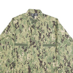 TROOPER Mens Green Camouflage Military Button Cotton Blend Jacket L