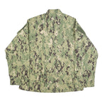 TROOPER Mens Green Camouflage Military Button Cotton Blend Jacket L