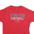 RUSSELL ATHLETIC Mens Red Texas Tech Football T-Shirt XL Short Sleeve Crew Neck