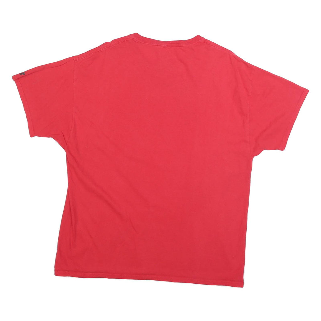 RUSSELL ATHLETIC Mens Red Texas Tech Football T-Shirt XL Short Sleeve Crew Neck