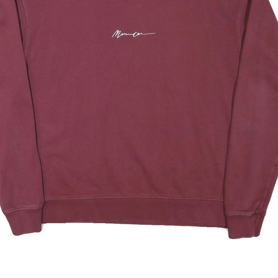 MENACE Mens Maroon XS Crew Neck Sweatshirt Cotton Blend Pullover Casual