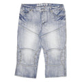SAVVY 67 Womens Denim Blue Casual Shorts 3XL W38 Cotton Blend Relaxed Fit