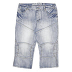 SAVVY 67 Womens Denim Blue Casual Shorts 3XL W38 Cotton Blend Relaxed Fit