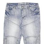 SAVVY 67 Womens Denim Blue Casual Shorts 3XL W38 Cotton Blend Relaxed Fit