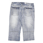 SAVVY 67 Womens Denim Blue Casual Shorts 3XL W38 Cotton Blend Relaxed Fit