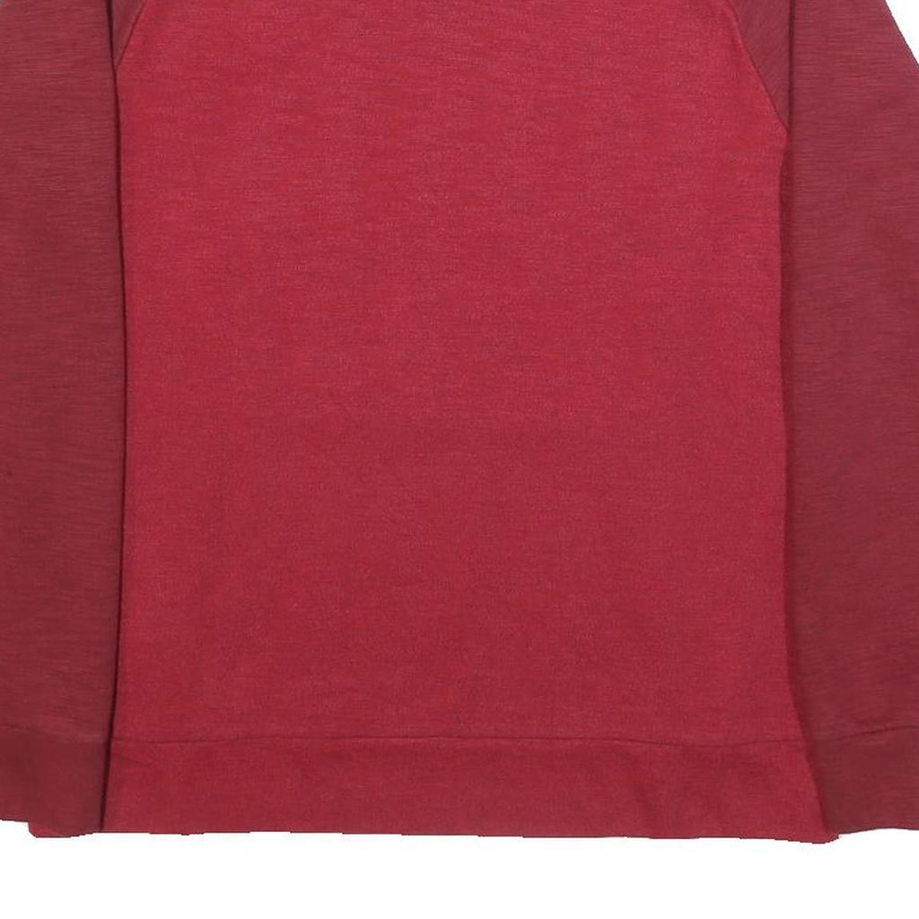 NIKE Mens Red & Burgundy Crew Neck M Cotton Blend Sweatshirt Casual Pullover