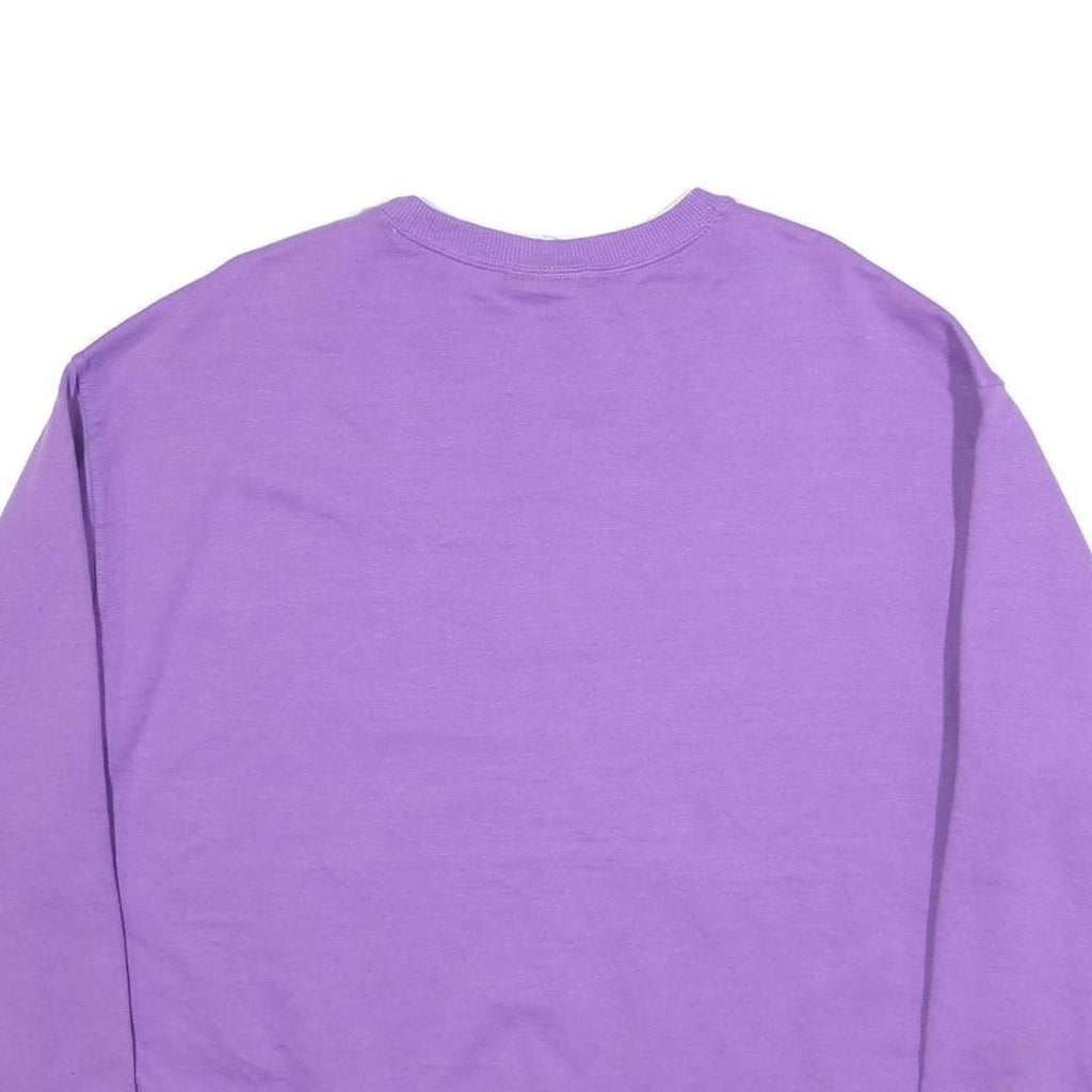 CHAMPION Womens Purple Cotton Blend Crew Neck XL Logo Sweatshirt Casual Pullover