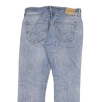 LEVI'S 501 Mens Jeans Blue Regular Straight Denim Light W36 L29 Button Closure