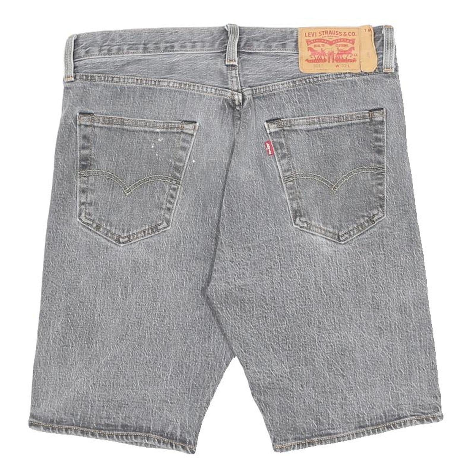 LEVI'S Mens Shorts Grey Casual Denim M W32 Classic Fit Cotton Blend