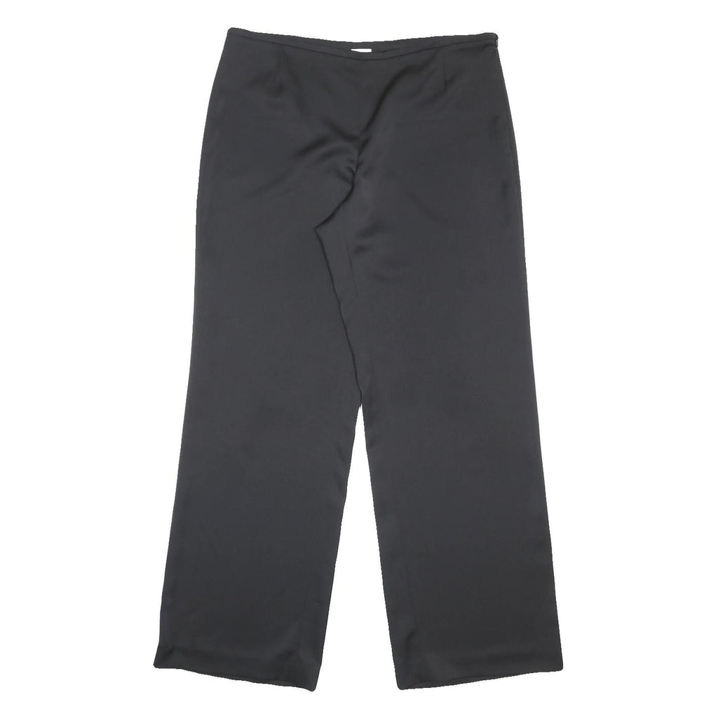 ARMANI COLLEZIONI Womens Black Loose Straight Leg Trousers W34 L32 Smart Office