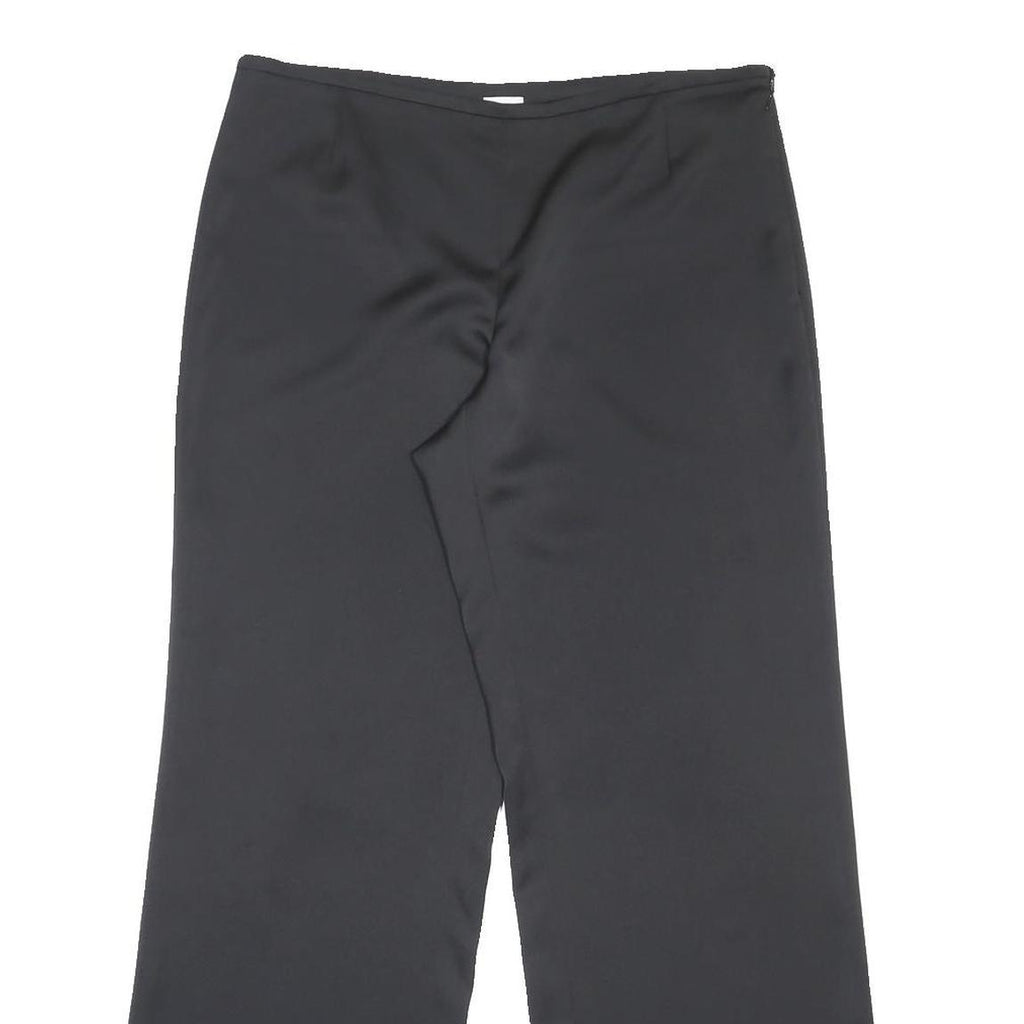 ARMANI COLLEZIONI Womens Black Loose Straight Leg Trousers W34 L32 Smart Office