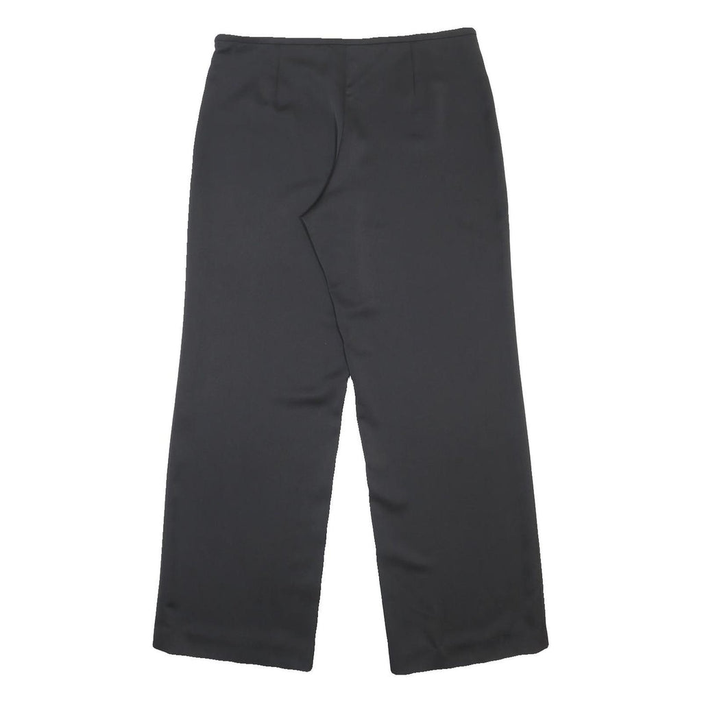 ARMANI COLLEZIONI Womens Black Loose Straight Leg Trousers W34 L32 Smart Office