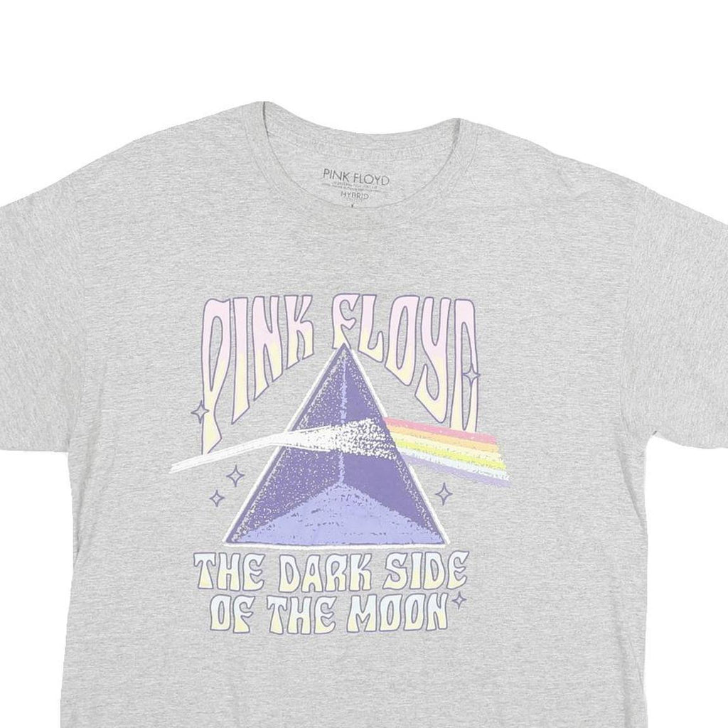 HYBRID APPAREL Mens Grey Pink Floyd Dark Side Of The Moon Graphic T-Shirt S