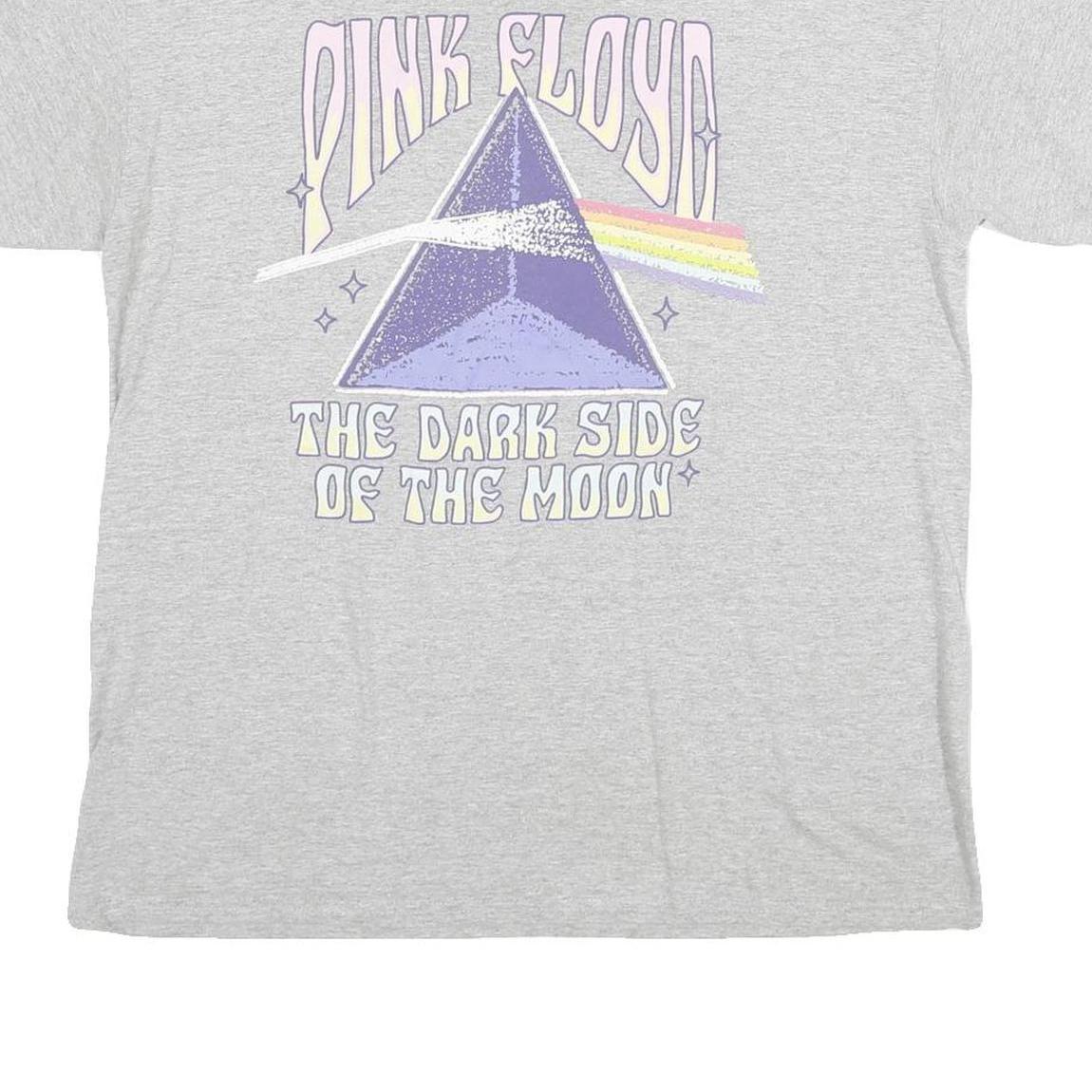 HYBRID APPAREL Mens Grey Pink Floyd Dark Side Of The Moon Graphic T-Shirt S