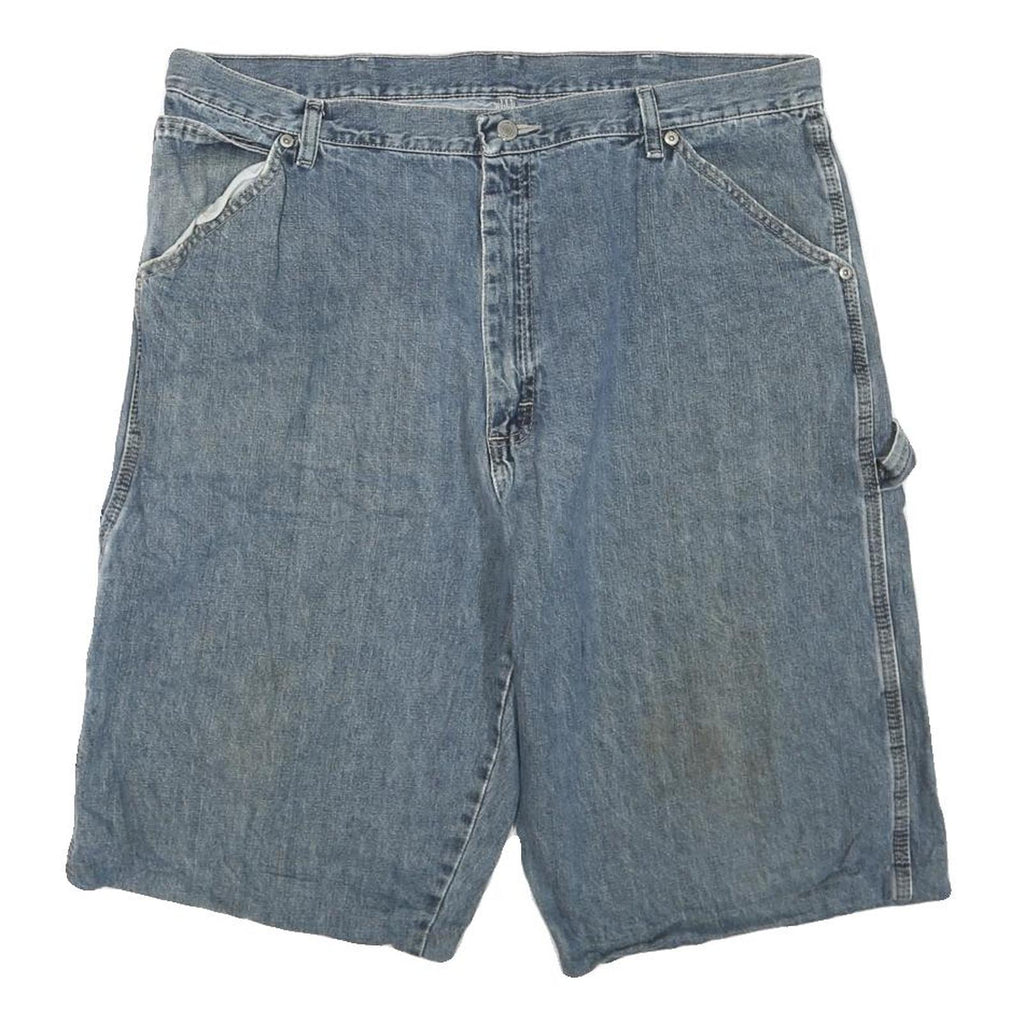 WRANGLER Mens Denim Blue Casual Cargo Shorts L W38 Relaxed Fit Workwear