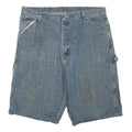 WRANGLER Mens Denim Blue Casual Cargo Shorts L W38 Relaxed Fit Workwear