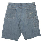 WRANGLER Mens Denim Blue Casual Cargo Shorts L W38 Relaxed Fit Workwear